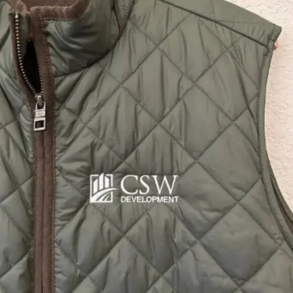 PETER MILLAR Essex Quilted Vest Olive Green Full Zip Jacket Company NWT - Picture 5 of 12